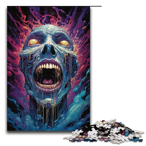 Puzzle 1000 Teile für Erwachsene Farbiges Fantasy Teufelspuzzle praktisches Spiel einzigartige Heimdekoration und Geschenke 75 x 50 cm von linghhiming
