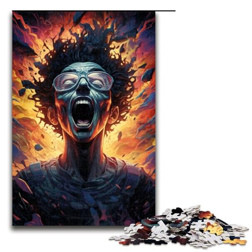 Puzzle 1000 Teile für Erwachsene Farbiges Fantasy Teufelspuzzle praktisches Spiel einzigartige Heimdekoration und Geschenke 75 x 50 cm von linghhiming