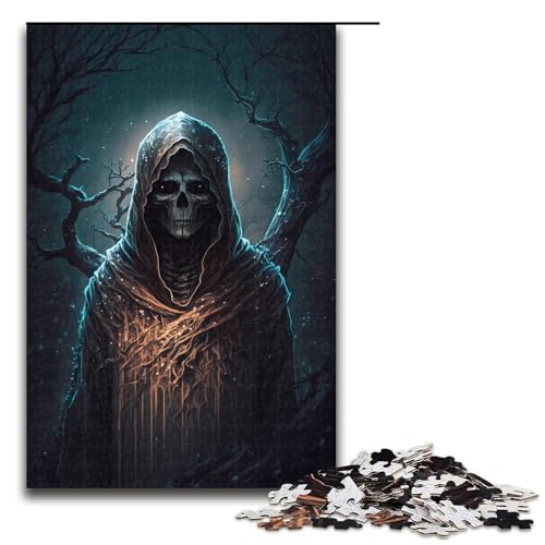 Puzzle 1000 Teile für Erwachsene Horror Kunst () Puzzle zum Anfassen Spiel einzigartige Heimdekoration und Geschenke 75 x 50 cm von linghhiming