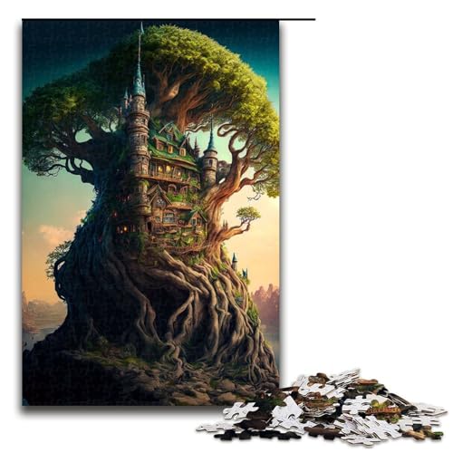 Puzzle 1000 Teile für Erwachsene Märchenkönigreich Puzzle Spiel zum Anfassen Einzigartige Heimdekoration und Geschenke 75x50cm von linghhiming