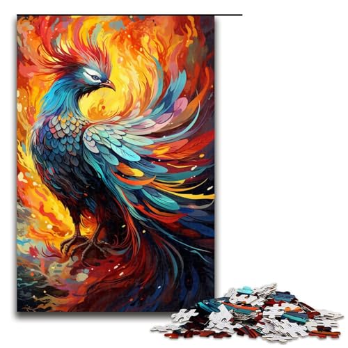 Puzzle 1000 Teile für Erwachsene Malen Farbe Phoenix Puzzle praktisches Spiel einzigartige Heimdekoration und Geschenke 1000 Teile (75 x 50 cm) von linghhiming