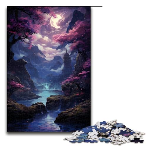 Puzzle 1000 Teile für Erwachsene Pink Forest Puzzle Mitmach Spiel einzigartige Heimdekoration und Geschenke 1000 PCS (75x50cm) von linghhiming