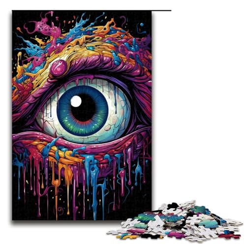 Puzzle 1000 Teile für Erwachsene Psychedelisches Gemälde Augen Puzzle Hands on Spiel einzigartige Heimdekoration und Geschenke 75 x 50 cm Puzzle 1000 Teile für Erwachsene Psychedelisches Gemälde Augen Puzzle Hands on Spiel einzigartige Heimdekoration und Geschenke 75 x 50 cm von linghhiming
