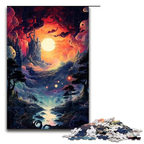 Puzzle 1000 Teile für Erwachsene Schönes Landschaftspuzzle praktisches Spiel einzigartige Heimdekoration und Geschenke 75 x 50 cm von linghhiming