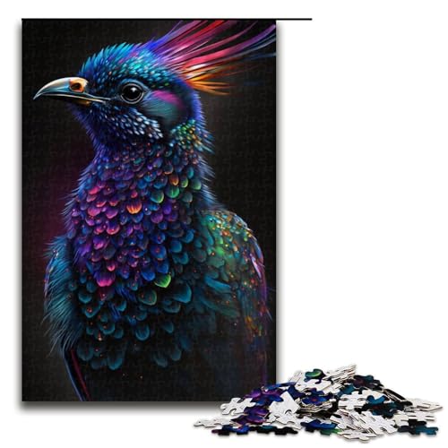 Puzzle 1000 Teile für Erwachsene Schönes Vogelpuzzle Spiel zum Anfassen Einzigartige Heimdekoration und Geschenke 75x50cm von linghhiming
