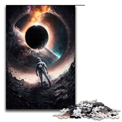 Puzzle 1000 Teile für Erwachsene Schwarzes Loch Puzzle Spiel zum Anfassen einzigartige Heimdekoration und Geschenke 75 x 50 cm von linghhiming