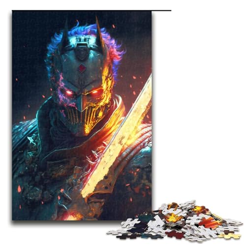 Puzzle 1000 Teile für Erwachsene Teufelsmaske Puzzle zum Anfassen Spiel einzigartige Heimdekoration und Geschenke 75 x 50 cm von linghhiming