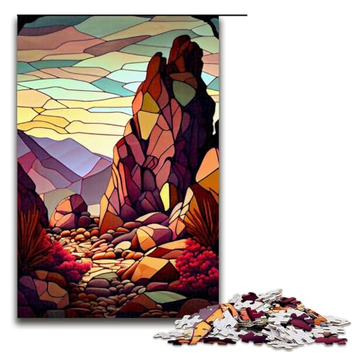 Puzzle 1000 Teile für Erwachsene Wüstenpuzzle Hands on Spiel Einzigartige Heimdekoration und Geschenke 75x50cm von linghhiming