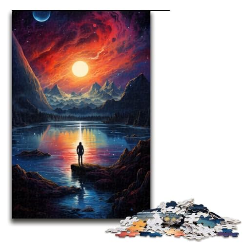 Puzzle 1000 Teile für Erwachsene die allein auf der Welt Spielen Puzzle zum Anfassen einzigartige Heimdekoration und Geschenke 1000 Teile (75 x 50 cm) von linghhiming