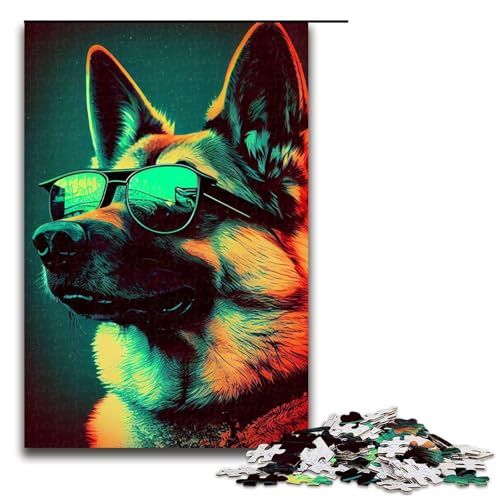 Puzzle Deutscher Schäferhund Retro 1000 Teile Holzpuzzle für Erwachsene und Kinder ab 14 Jahren Familienspaß Puzzle 75 x 50 cm Puzzle Deutscher Schäferhund Retro 1000 Teile Holzpuzzle für Erwachsene und Kinder ab 14 Jahren Familienspaß Puzzle 75 x 50 cm von linghhiming