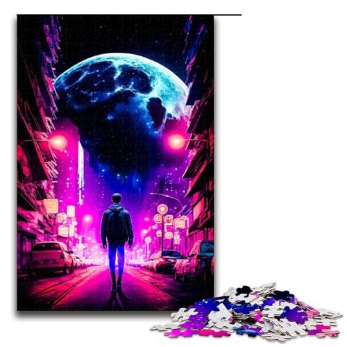 Puzzle für Erwachsene „Amazing Night 1000 Teile Holzpuzzle für Erwachsene und Kinder ab 14 Jahren Lernspielzeug (75 x 50 cm) von linghhiming