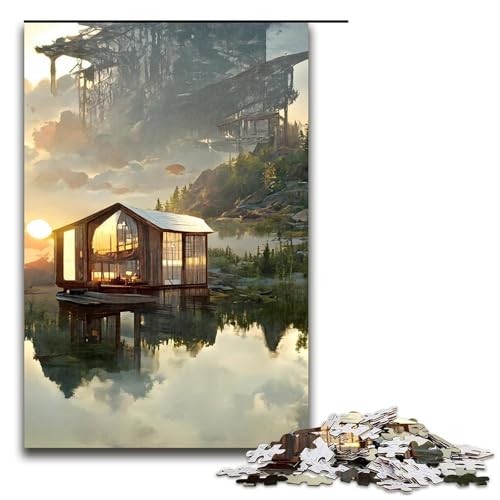 Puzzle für Erwachsene „Morgenspaziergang 1000 teiliges Holzpuzzle für Kinder ab 14 Jahren Lernspielzeug (75 x 50 cm) von linghhiming
