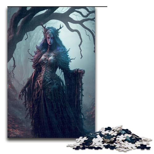 Puzzle für Erwachsene 1000 Teile „Die Hexe Holzpuzzle Lernspiel Herausforderungsspielzeug (75 x 50 cm) von linghhiming