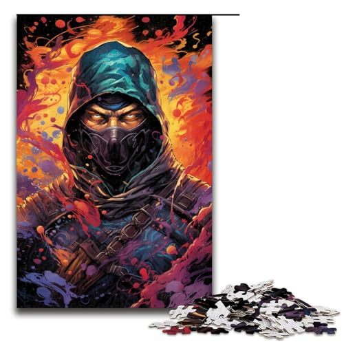 Puzzle für Erwachsene 1000 Teile „Die farbenfrohe Psychedelia des Ninja Killers Lernspiele für Zuhause DIY Spielzeug tolles Geschenk für Spiele 75 x 50 cm von linghhiming