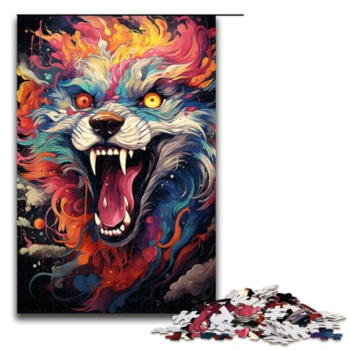 Puzzle für Erwachsene 1000 Teile „Die farbenfrohe Psychedelia des giftigen Wolfdrachen Holzpuzzle für Kinder Lernspiel 75 x 50 cm Puzzle für Erwachsene 1000 Teile „Die farbenfrohe Psychedelia des giftigen Wolfdrachen Holzpuzzle für Kinder Lernspiel 75 x 50 cm von linghhiming