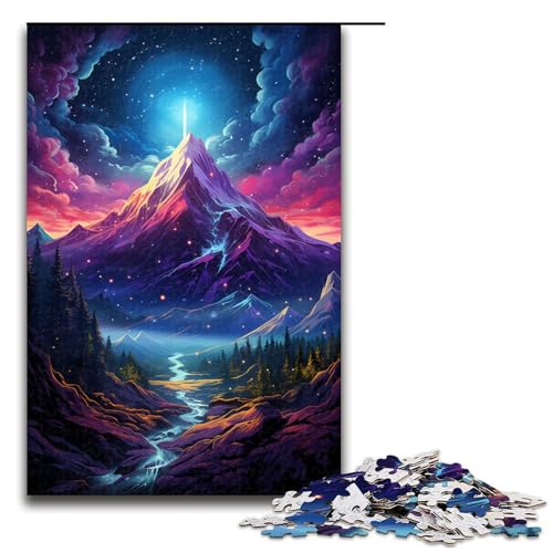 Puzzle für Erwachsene 1000 Teile „Die farbenfrohe Psychedelia des kosmischen Berges Holzpuzzle für Kinder Lernspiel 75 x 50 cm Puzzle für Erwachsene 1000 Teile „Die farbenfrohe Psychedelia des kosmischen Berges Holzpuzzle für Kinder Lernspiel 75 x 50 cm von linghhiming