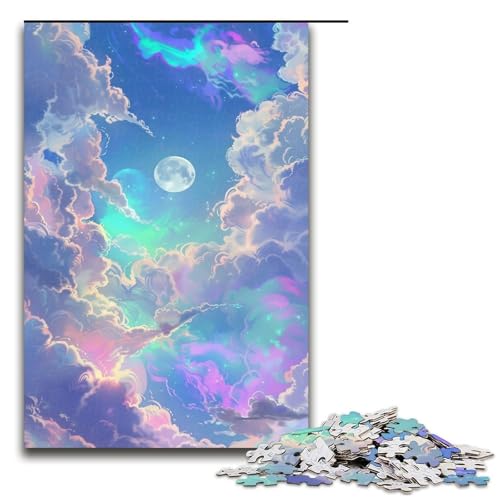Puzzle für Erwachsene 1000 Teile Anime Bunte Wolken Puzzle Lernspiele für Zuhause DIY Spielzeug tolles Geschenk für Spiele 1000 Teile (75 x 50 cm) von linghhiming