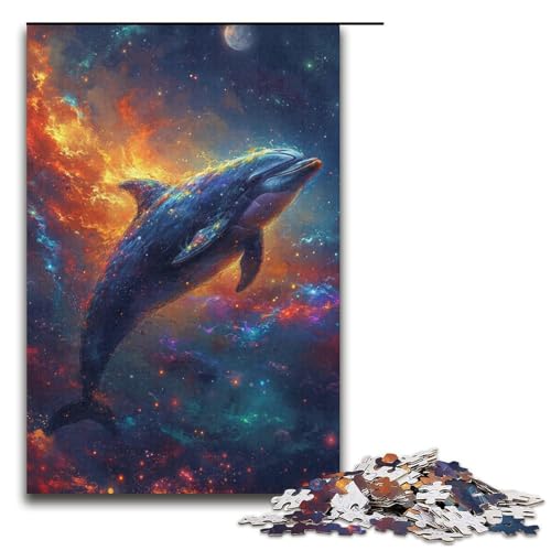 Puzzle für Erwachsene 1000 Teile Anime-Delfine Puzzle Lernspiele für Zuhause DIY-Spielzeug tolles Geschenk für Spiele 1000 Teile (38 x 26 cm) von linghhiming