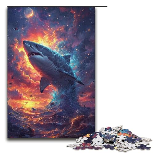 Puzzle für Erwachsene 1000 Teile Anime Haie Puzzle Spiel Spielzeug Lustig 1000 PCS (38x26cm) von linghhiming