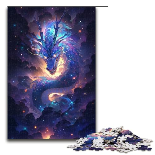 Puzzle für Erwachsene 1000 Teile Anime Kunst Drachen Puzzle Spiele Spielzeug Geschenk geeignet für die Schreibtischdekoration 1000 Teile (75 x 50 cm) von linghhiming