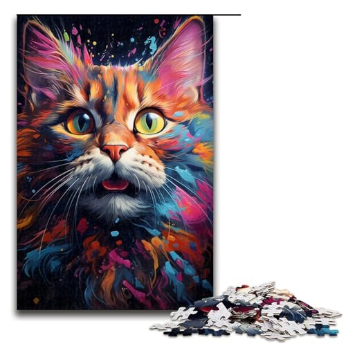 Puzzle für Erwachsene 1000 Teile Aquarellmalerei Katze Holzpuzzle für Kinder Lernspiel 75 x 50 cm Puzzle für Erwachsene 1000 Teile Aquarellmalerei Katze Holzpuzzle für Kinder Lernspiel 75 x 50 cm von linghhiming