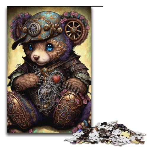 Puzzle für Erwachsene 1000 Teile Art Bear Puzzle Papierpuzzle Lernspiel Herausforderungsspielzeug 1000 Teile (38 x 26 cm) von linghhiming
