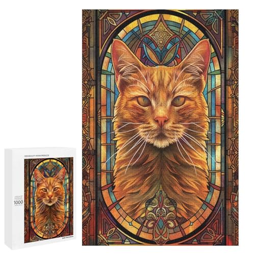 Puzzle für Erwachsene 1000 Teile Kunstkatze Holzpuzzle 75 x 50 cm Puzzle für Erwachsene 1000 Teile Kunstkatze Holzpuzzle 75 x 50 cm von linghhiming