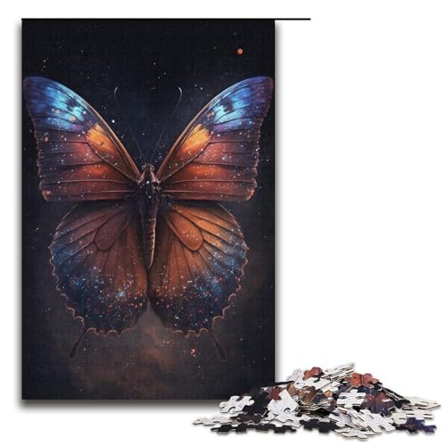 Puzzle für Erwachsene 1000 Teile Art Dream Butterfly unmögliches Puzzle Familienspiel Stressabbau schwierige Herausforderung 1000 Teile (38 x 26 cm) von linghhiming
