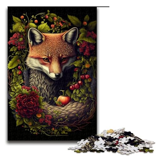 Puzzle für Erwachsene 1000 Teile Art Fox Heimdekoration Puzzle Spielzeug Geschenk für die ganze Familie 1000 Teile (75 x 50 cm) von linghhiming