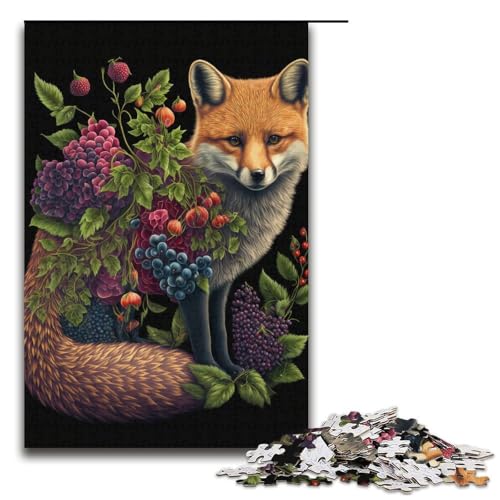 Puzzle für Erwachsene 1000 Teile Art Fox Puzzle Lernspiele für Zuhause DIY-Spielzeug tolles Geschenk für Spiele 1000 Teile (38 x 26 cm) von linghhiming