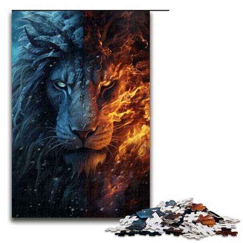 Puzzle für Erwachsene 1000 Teile Art Lion Unmögliches Puzzle Familienspiel Stressabbau Schwierige Herausforderung 1000 Teile (75 x 50 cm) von linghhiming