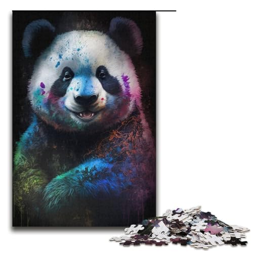 Puzzle für Erwachsene 1000 Teile Art Panda Puzzle Lernspiele für Zuhause DIY-Spielzeug tolles Geschenk für Spiele 1000 Teile (38 x 26 cm) von linghhiming