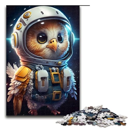 Puzzle für Erwachsene 1000 Teile Astronaut Weltraumadler Holzpuzzle für Kinder Lernspiel (75 x 50 cm) von linghhiming