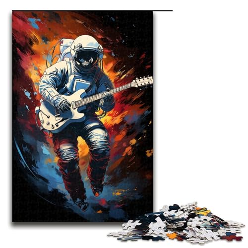 Puzzle für Erwachsene 1000 Teile Astronaut spielt Gitarre im Weltraum Familien Holzpuzzle Lernspiel Herausforderungsspielzeug 75 x 50 cm Puzzle für Erwachsene 1000 Teile Astronaut spielt Gitarre im Weltraum Familien Holzpuzzle Lernspiel Herausforderungsspielzeug 75 x 50 cm von linghhiming