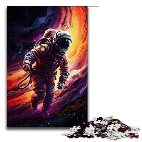 Puzzle für Erwachsene 1000 Teile Astronauten Flüssigkeitswolken Puzzlespiel lustiges Spielzeug (75 x 50 cm) von linghhiming