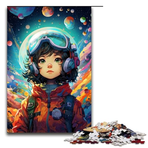 Puzzle für Erwachsene 1000 Teile Astronauten Puzzle für Kinder Lernspiele für Zuhause DIY Spielzeug tolles Geschenk für Spiele 75 x 50 cm von linghhiming