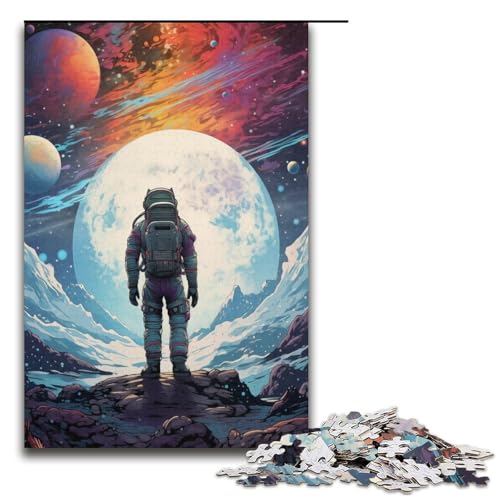 Puzzle für Erwachsene 1000 Teile Außerirdischer Astronaut im Weltraum unmögliches Puzzle Familienspiel Stressabbau schwierige Herausforderung 1000 Teile (38 x 26 cm) von linghhiming