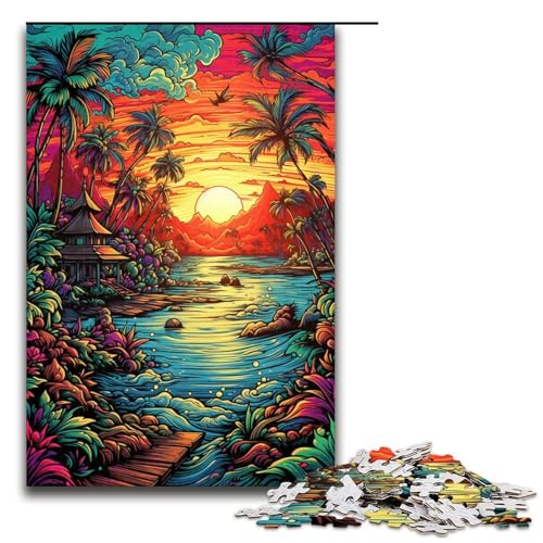 Puzzle für Erwachsene 1000 Teile Bali_Strände_Bunte Puzzles Spiele Spielzeug Geschenk Geeignet für Desktop Dekoration 75x50cm von linghhiming