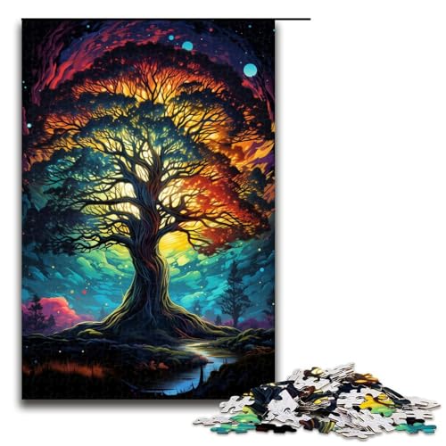 Puzzle für Erwachsene 1000 Teile Baum buntes Puzzle Holzpuzzle Lernspiel Herausforderungsspielzeug 75 x 50 cm Puzzle für Erwachsene 1000 Teile Baum buntes Puzzle Holzpuzzle Lernspiel Herausforderungsspielzeug 75 x 50 cm von linghhiming