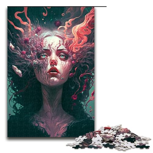 Puzzle für Erwachsene 1000 Teile Beauty Girl Puzzle Lernspiele für Zuhause DIY Spielzeug tolles Geschenk für Spiele (75 x 50 cm) von linghhiming