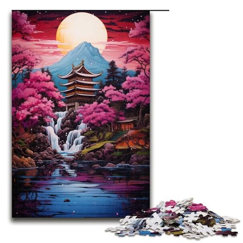 Puzzle für Erwachsene 1000 Teile Berg Puzzle im asiatischen Stil Spiele Spielzeug Geschenk geeignet für die Schreibtischdekoration 75 x 50 cm von linghhiming
