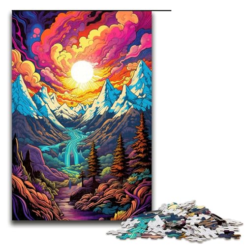 Puzzle für Erwachsene 1000 Teile Black_Hills_bunt Heimdekoration Puzzle Spielzeug Geschenk für die ganze Familie 75 x 50 cm von linghhiming