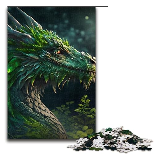 Puzzle für Erwachsene 1000 Teile Blattdrache Puzzle Lernspiele für Zuhause DIY Spielzeug tolles Geschenk für Spiele 75 x 50 cm von linghhiming