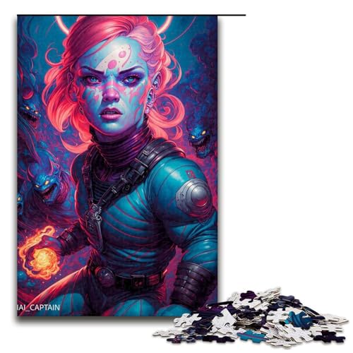 Puzzle für Erwachsene 1000 Teile Blaue Königin Heimdekoration Puzzle Spielzeug Geschenk für die ganze Familie (75 x 50 cm) von linghhiming