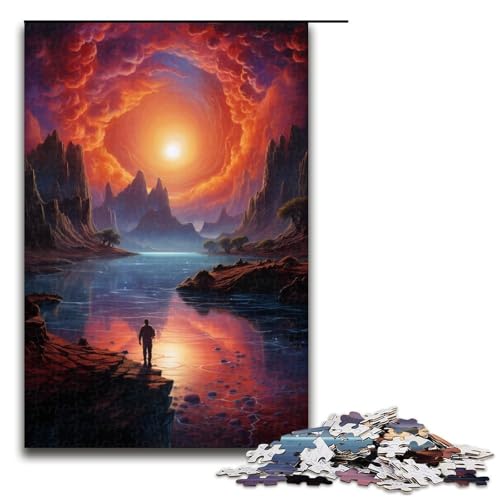 Puzzle für Erwachsene 1000 Teile Blick auf die Welt allein Heimdekoration Puzzle Spielzeug Geschenk für die ganze Familie 1000 Teile (75 x 50 cm) von linghhiming