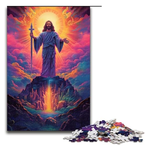 Puzzle für Erwachsene 1000 Teile Brasilien Jesus Retter Puzzle Spiel Spielzeug Lustig 75x50cm von linghhiming