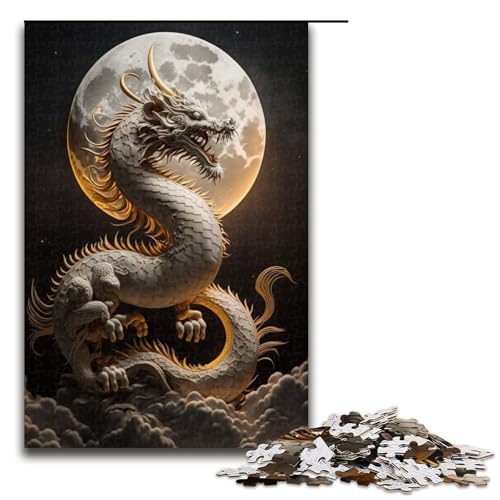 Puzzle für Erwachsene 1000 Teile Brave Dragon Geburtstagsgeschenk für Teenager ab 14 Jahren (75 x 50 cm) von linghhiming