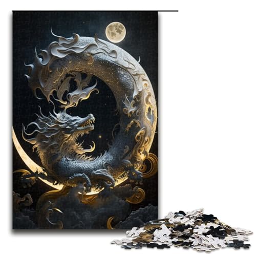 Puzzle für Erwachsene 1000 Teile Brave Dragon Puzzle Lernspiele für Zuhause DIY Spielzeug tolles Geschenk für Spiele 75 x 50 cm von linghhiming