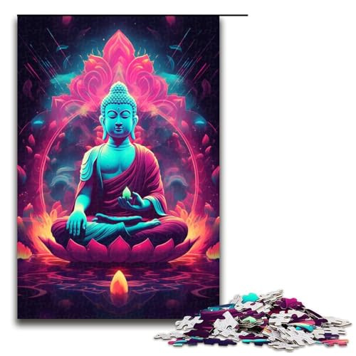 Puzzle für Erwachsene 1000 Teile Bunte Buddha-Statue Geburtstagsgeschenk für Teenager ab 14 Jahren 1000 Teile (75 x 50 cm) von linghhiming