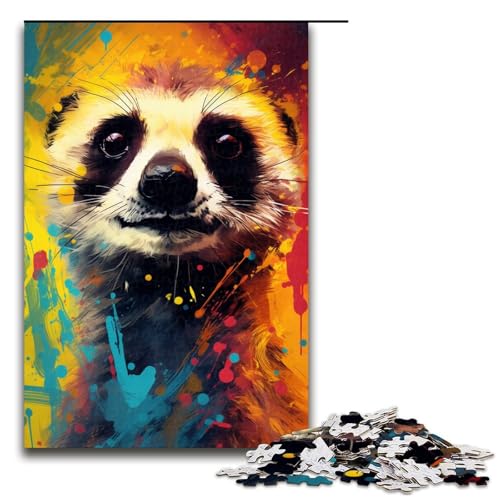 Puzzle für Erwachsene 1000 Teile Bunte Erdmännchen Heimdekoration Puzzle Spielzeug Geschenk für die ganze Familie 75 x 50 cm von linghhiming